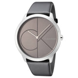  Shop Authentic Calvin Klein Minimal Black Dial Black Leather Strap Watch for Men - K3M211C3 - Luxxuri