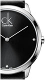  Shop Authentic Calvin Klein Minimal Diamonds Black Dial Black Leather Strap Watch for Men - K3M211CS - Luxxuri