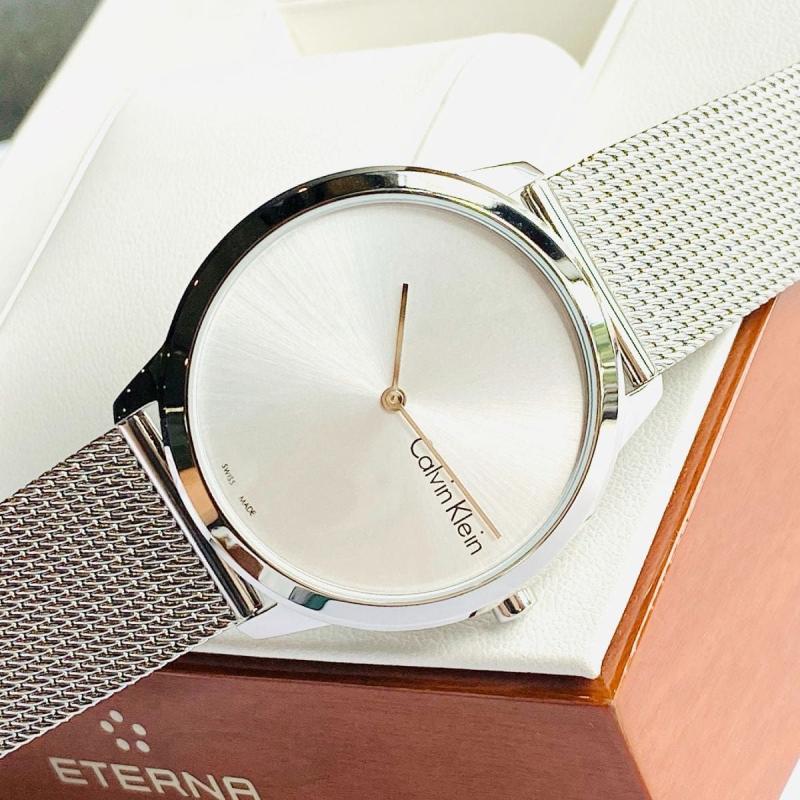  Shop Authentic Calvin Klein Minimal Silver Dial Silver Mesh Bracelet Watch for Men - K3M211Y6 - Luxxuri