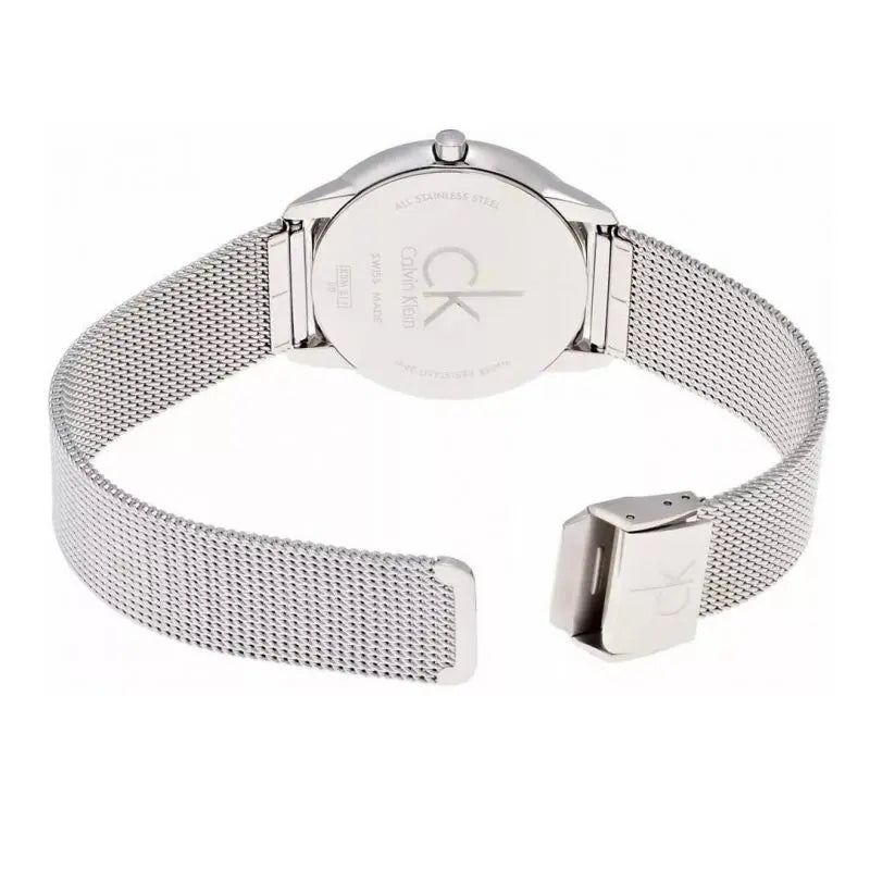  Shop Authentic Calvin Klein Minimal Silver Dial Silver Mesh Bracelet Watch for Men - K3M211Y6 - Luxxuri