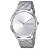  Shop Authentic Calvin Klein Minimal Silver Dial Silver Mesh Bracelet Watch for Men - K3M211Y6 - Luxxuri