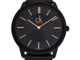  Shop Authentic Calvin Klein Minimal Black Dial Black Mesh Bracelet Watch for Men - K3M21421 - Luxxuri