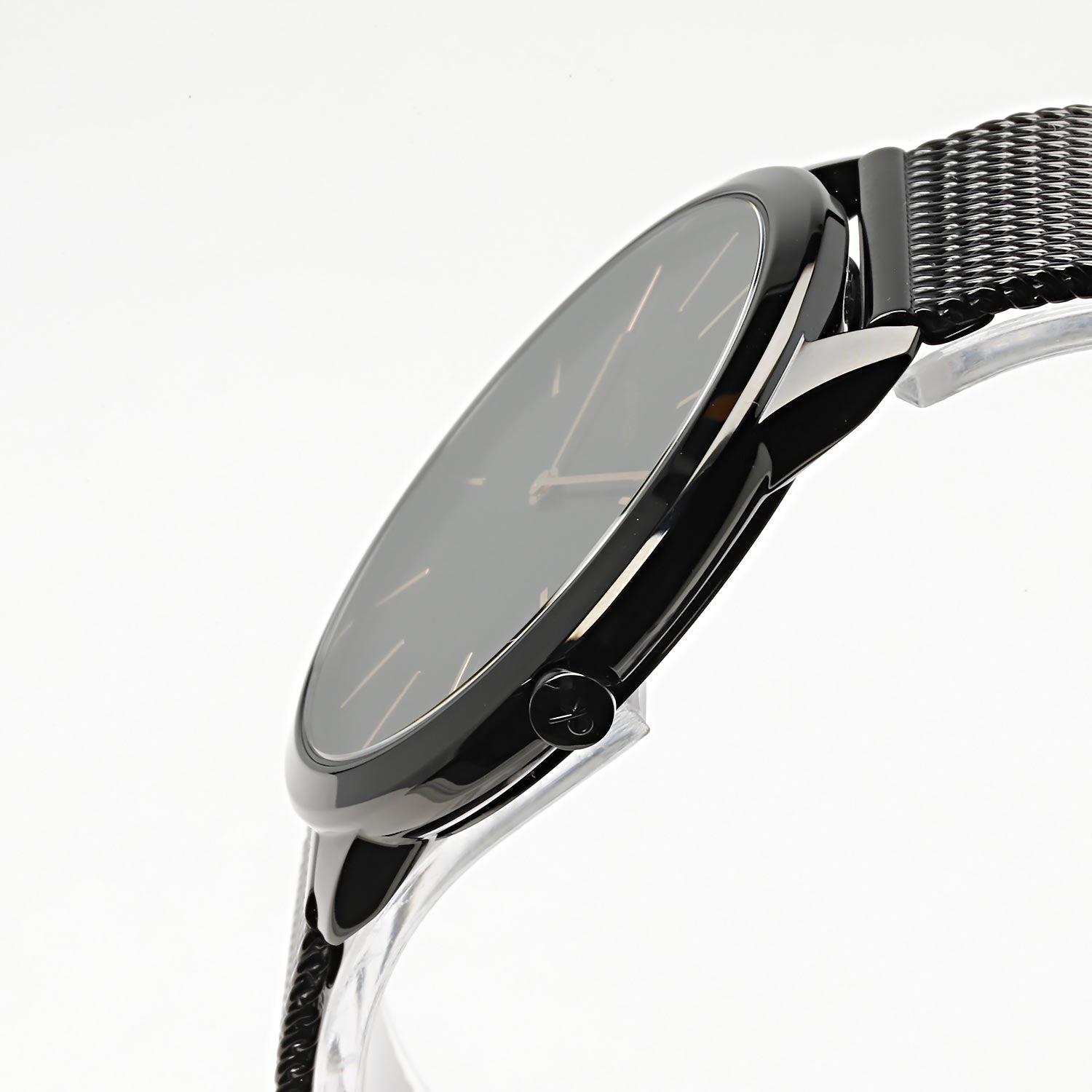  Shop Authentic Calvin Klein Minimal Black Dial Black Mesh Bracelet Watch for Men - K3M21421 - Luxxuri