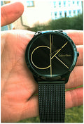  Shop Authentic Calvin Klein Minimal Black Dial Black Mesh Bracelet Watch for Men - K3M214X1 - Luxxuri
