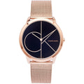  Shop Authentic Calvin Klein Minimal Black Dial Rose Gold Mesh Bracelet Watch for Men - K3M21621 - Luxxuri