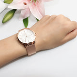  Shop Authentic Calvin Klein Minimal White Dial Rose Gold Mesh Bracelet Watch for Women - K3M22626 - Luxxuri