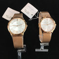  Shop Authentic Calvin Klein Minimal White Dial Rose Gold Mesh Bracelet Watch for Women - K3M22626 - Luxxuri