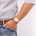 Shop Authentic Calvin Klein Minimal White Dial Rose Gold Mesh Bracelet Watch for Men - K3M21626 - Luxxuri