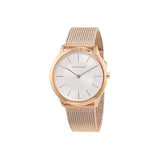  Shop Authentic Calvin Klein Minimal White Dial Rose Gold Mesh Bracelet Watch for Men - K3M21626 - Luxxuri