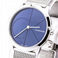  Shop Authentic Calvin Klein Minimal Blue Dial Silver Mesh Bracelet Watch for Women - K3M2212N - Luxxuri