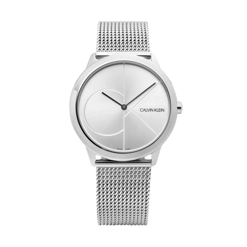  Shop Authentic Calvin Klein Minimal Silver Dial Silver Mesh Bracelet Watch for Women - K3M2212Z - Luxxuri