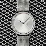  Shop Authentic Calvin Klein Minimal Silver Dial Silver Mesh Bracelet Watch for Women - K3M2212Z - Luxxuri