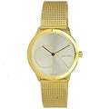  Shop Authentic Calvin Klein Minimal Silver Dial Gold Mesh Bracelet Watch for Women - K3M22526 - Luxxuri