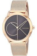  Shop Authentic Calvin Klein Minimal Black Dial Rose Gold Mesh Bracelet Watch for Men - K3M22621 - Luxxuri