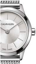  Shop Authentic Calvin Klein Minimal White Dial Silver Mesh Bracelet Watch for Women - K3M23126 - Luxxuri
