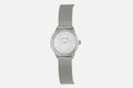  Shop Authentic Calvin Klein Minimal White Dial Silver Mesh Bracelet Watch for Women - K3M23126 - Luxxuri
