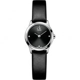  Shop Authentic Calvin Klein Minimal Black Dial Black Leather Strap Watch for Women - K3M231CS - Luxxuri