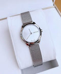  Shop Authentic Calvin Klein Minimal White Dial Silver Mesh Bracelet Watch for Women - K3M231Y6 - Luxxuri