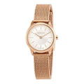  Shop Authentic Calvin Klein Minimal White Dial Rose Gold Mesh Bracelet Watch for Women - K3M23626 - Luxxuri