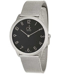  Shop Authentic Calvin Klein Minimal Black Dial Silver Mesh Bracelet Watch for Men - K3M51151 - Luxxuri