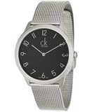  Shop Authentic Calvin Klein Minimal Black Dial Silver Mesh Bracelet Watch for Men - K3M51151 - Luxxuri