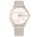  Shop Authentic Calvin Klein Minimal White Dial Silver Mesh Bracelet Watch for Men - K3M51152 - Luxxuri