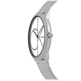  Shop Authentic Calvin Klein Minimal White Dial Silver Mesh Bracelet Watch for Women - K3M5215X - Luxxuri