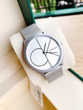  Shop Authentic Calvin Klein Minimal White Dial Silver Mesh Bracelet Watch for Men - K3M5115X - Luxxuri