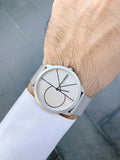  Shop Authentic Calvin Klein Minimal White Dial Silver Mesh Bracelet Watch for Men - K3M5115X - Luxxuri