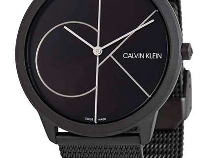  Shop Authentic Calvin Klein Minimal Black Dial Black Mesh Bracelet Watch for Men - K3M5145X - Luxxuri