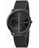  Shop Authentic Calvin Klein Minimal Black Dial Black Mesh Bracelet Watch for Men - K3M5145X - Luxxuri
