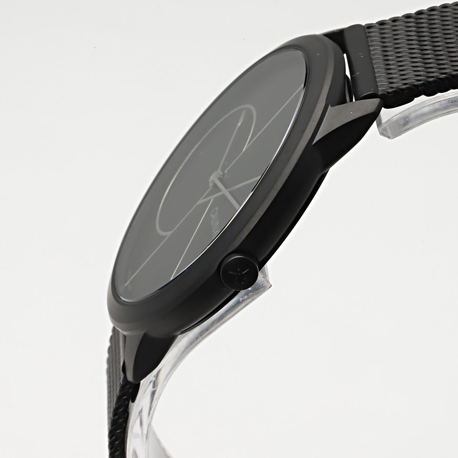  Shop Authentic Calvin Klein Minimal Black Dial Black Mesh Bracelet Watch for Men - K3M5145X - Luxxuri