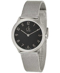  Shop Authentic Calvin Klein Minimal Black Dial Silver Mesh Bracelet Watch for Women - K3M52151 - Luxxuri