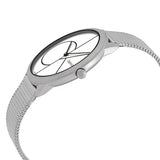  Shop Authentic Calvin Klein Minimal White Dial Silver Mesh Bracelet Watch for Women - K3M5215X - Luxxuri