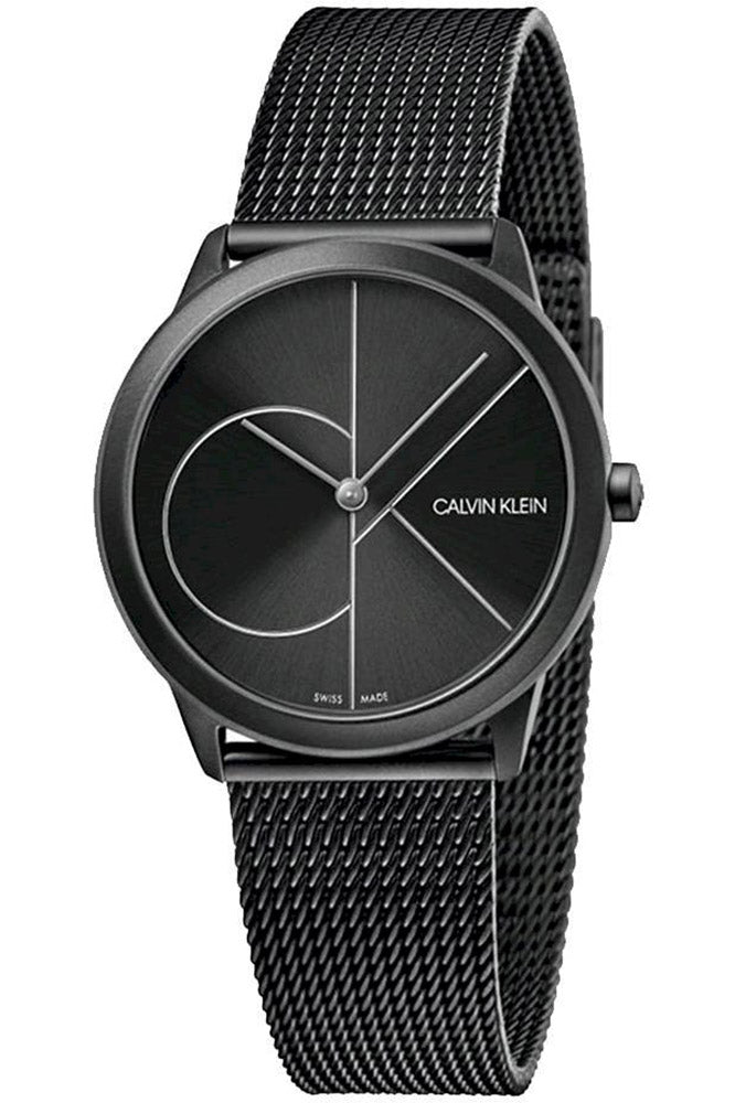  Shop Authentic Calvin Klein Minimal Black Dial Black Mesh Bracelet Watch for Women - K3M5245X - Luxxuri