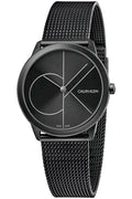  Shop Authentic Calvin Klein Minimal Black Dial Black Mesh Bracelet Watch for Women - K3M5245X - Luxxuri
