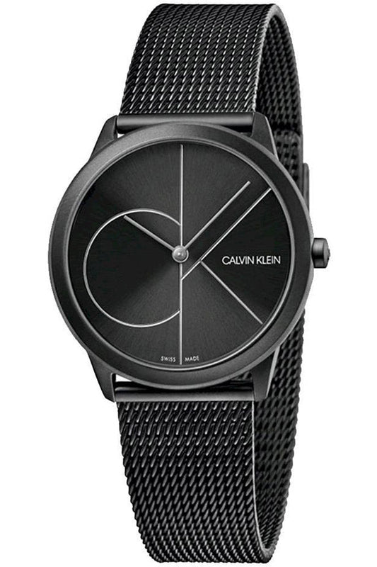  Shop Authentic Calvin Klein Minimal Black Dial Black Mesh Bracelet Watch for Women - K3M5245X - Luxxuri