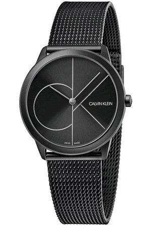  Shop Authentic Calvin Klein Minimal Black Dial Black Mesh Bracelet Watch for Women - K3M5245X - Luxxuri
