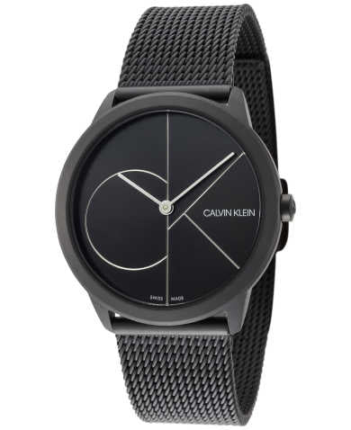  Shop Authentic Calvin Klein Minimal Black Dial Black Mesh Bracelet Watch for Women - K3M5245X - Luxxuri