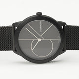  Shop Authentic Calvin Klein Minimal Black Dial Black Mesh Bracelet Watch for Women - K3M5245X - Luxxuri