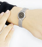  Shop Authentic Calvin Klein Minimal Grey Dial Silver Mesh Bracelet Watch for Women - K3M53154 - Luxxuri