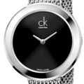  Shop Authentic Calvin Klein Firm Black Dial Silver Mesh Bracelet Watch for Women - K3N23121 - Luxxuri