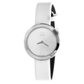  Shop Authentic Calvin Klein Firm Silver Dial White Leather Strap Watch for Women - K3N231L6 - Luxxuri