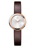  Shop Authentic Calvin Klein Firm White Dial Brown Leather Strap Watch for Women - K3N236G6 - Luxxuri