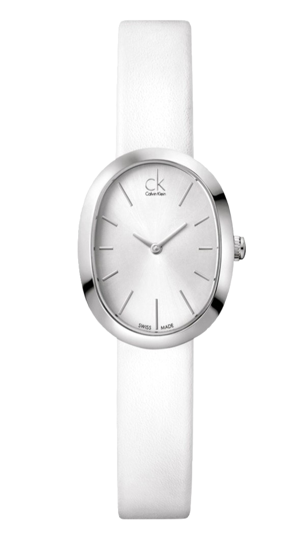  Shop Authentic Calvin Klein Incentive White Dial White Leather Strap Watch for Women - K3P231L6 - Luxxuri