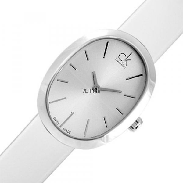  Shop Authentic Calvin Klein Incentive White Dial White Leather Strap Watch for Women - K3P231L6 - Luxxuri