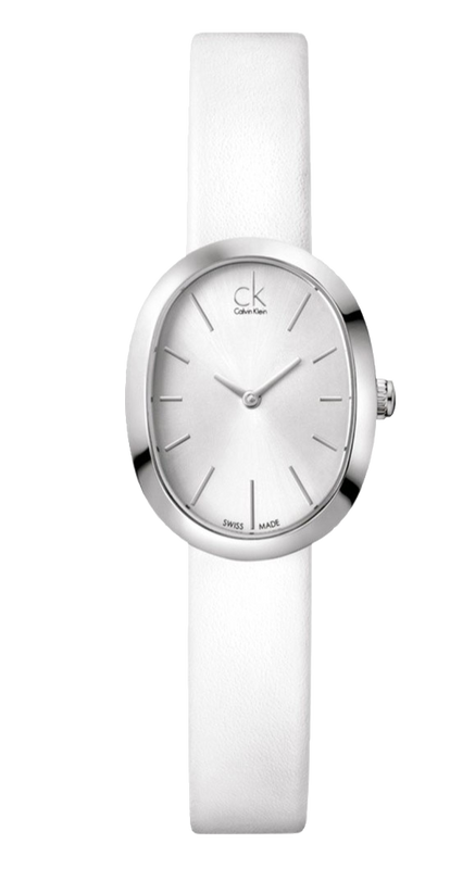  Shop Authentic Calvin Klein Incentive White Dial White Leather Strap Watch for Women - K3P231L6 - Luxxuri