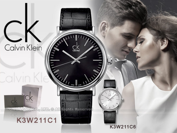  Shop Authentic Calvin Klein Surround Black Dial Black Leather Strap Watch for Men - K3W211C1 - Luxxuri