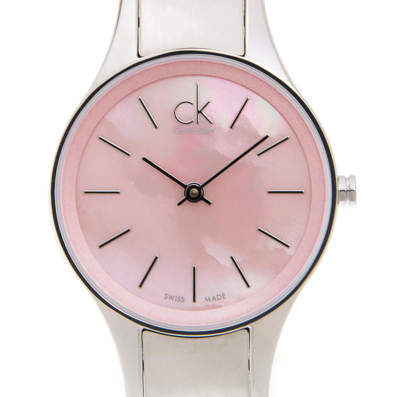  Shop Authentic Calvin Klein Simplicity Pink Dial Silver Steel Strap Watch for Women - K432314E - Luxxuri