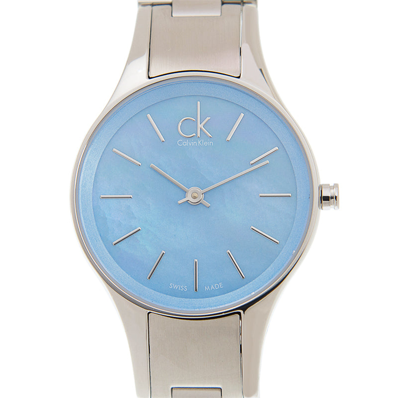  Shop Authentic Calvin Klein Simplicity Blue Dial Silver Steel Strap Watch for Women - K432314N - Luxxuri